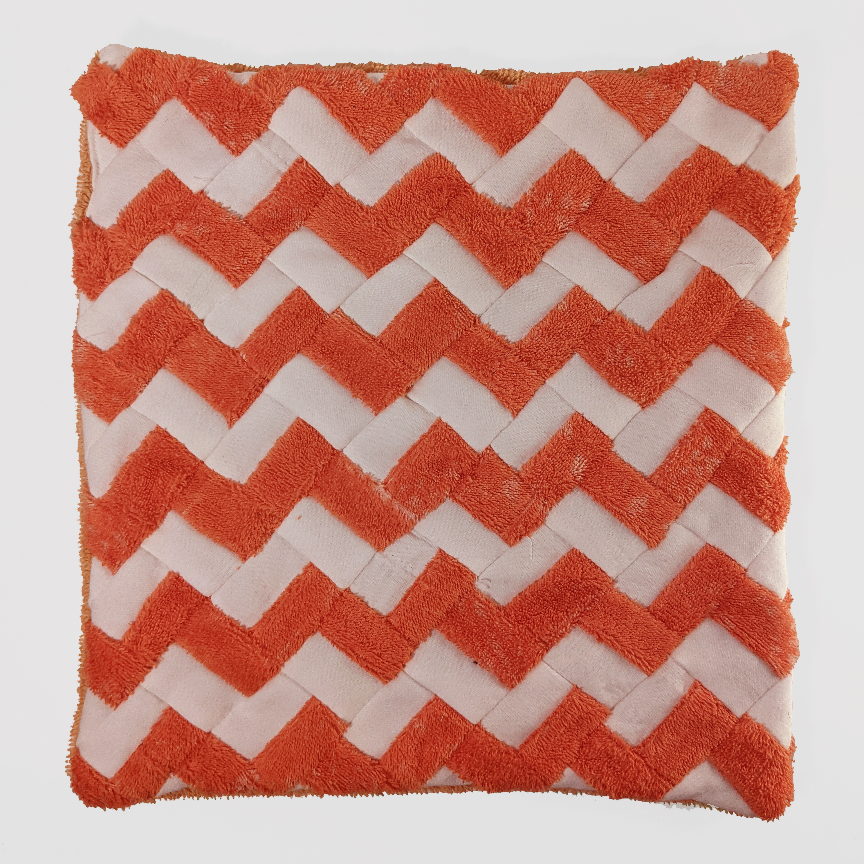 orange patterned washcloth